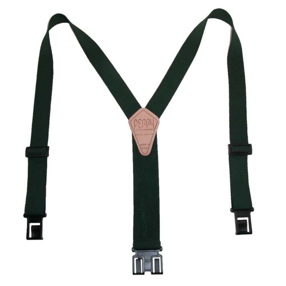 Perry Suspenders Men's Elastic 1.5 Inch Wide Hook End Suspenders